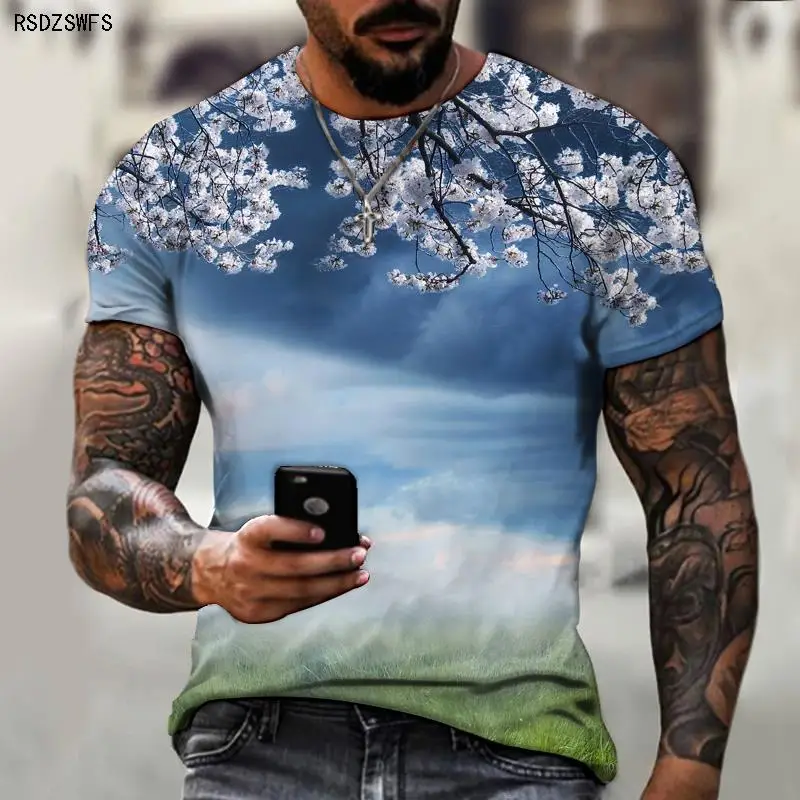 

Beautiful 3D Three-dimensional Clothing Printing Men's Summer Oversized T-shirt Blusa Masculina Maillot 2022 Erwachsene
