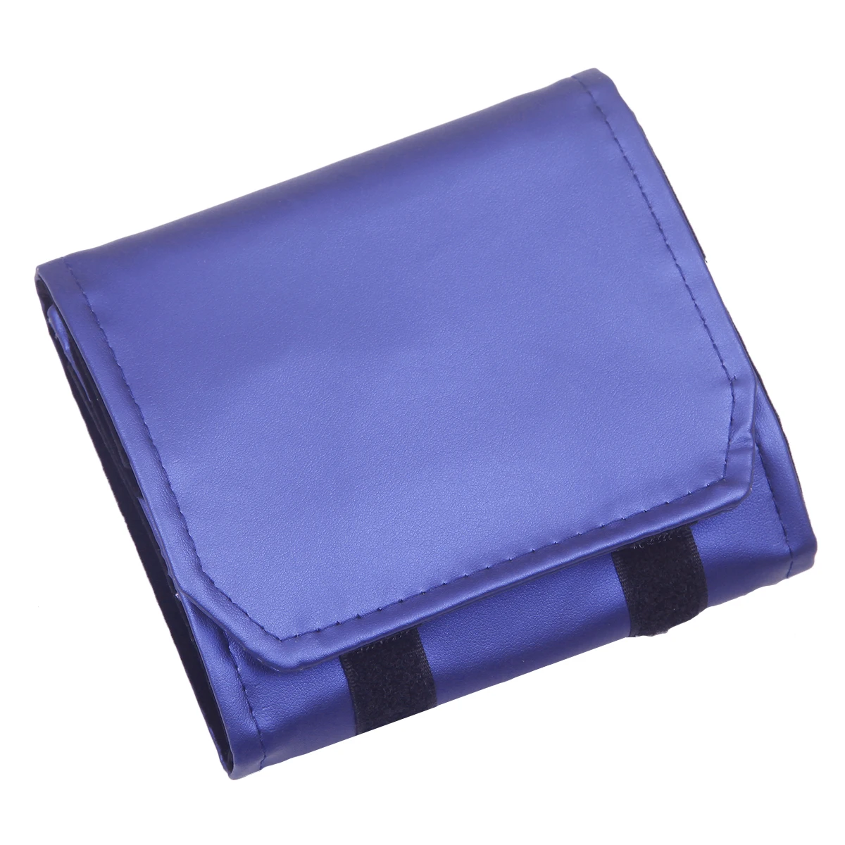 Portable Travel Jewelry Organizer Roll Foldable Flannel High Capacity For Journey-Rings Necklaces Jewerly Storage Bag Small Size