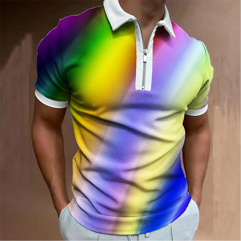 Uomo Estate Top Polo T-Shirt Colorata Moda Tuta Semplice Alta Qualità Top Casual Traspirante Felpa Da Golf Di Alta Qualità