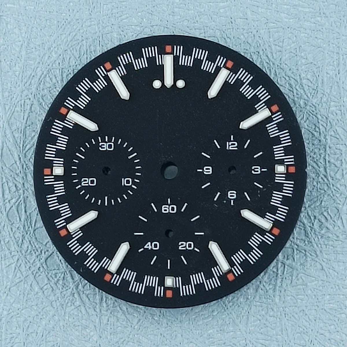 32.5mm VK Watch Dial for VK Movement 63 Movement 6 Hands Watch Parts C3 Green Luminous Chronograph Face Customizable