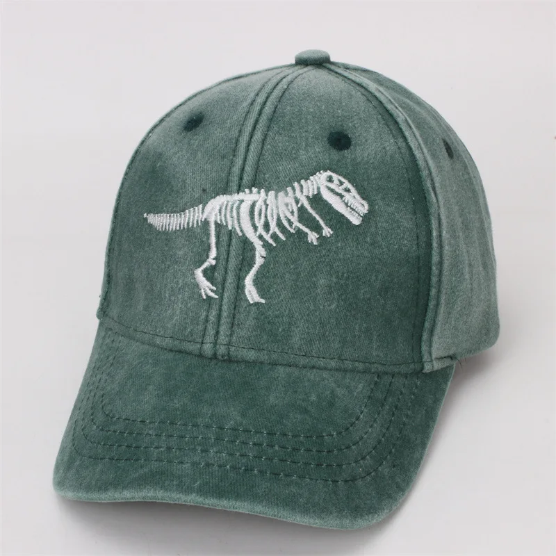 Boy Girls Baseball 2024 Sports Hats School Summer Embroidered Dinosaur Children Outdoor Kids Caps for 4-8 Years Adjustable 4