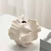 Ceramic Vase Geometric Wavy Patterns Petal Shape Porcelain Crafts Accessories for Flower Arrangement Flower Vase Home Decoration 3