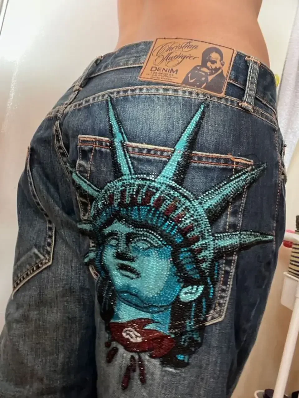 パンツ 2000's archive paint denim pants y2k パンツ 2000's archive paint denim pants y2k 2000's archive