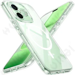 Magnetic Crystal Clear Protective Case with Magsafe Transparent Cover for Honor 600 Lite (Clear)