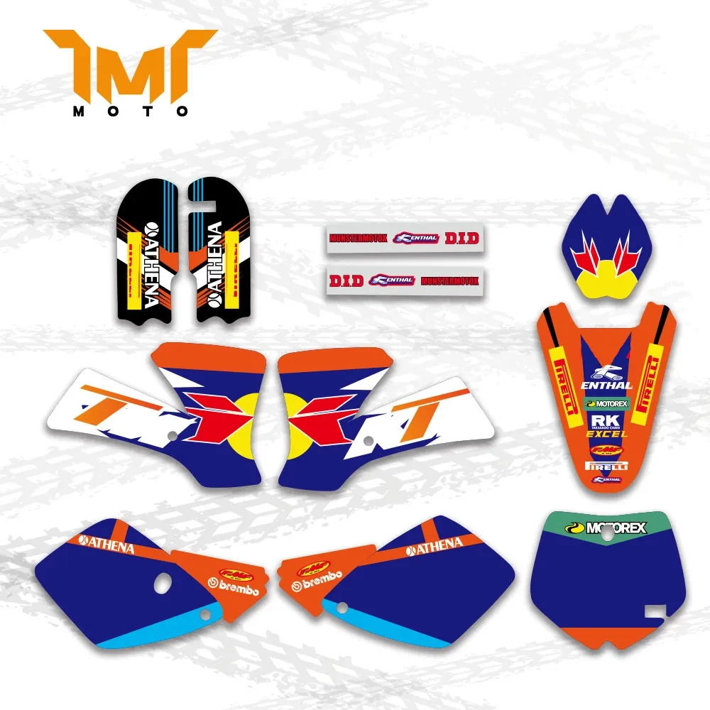 TMT Motorcycle Team Graphic & Backgrounds Decal Stiker Kits for KTM SX65 SX 65 2002 -2008 Motorcycle Team