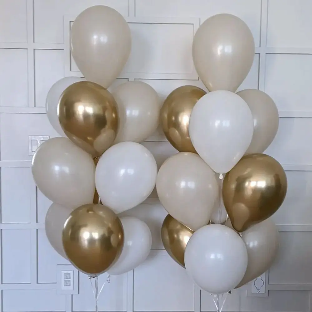 Bear Balloon with Vintage Cream/Caramel1-9 Digital Balloon Set for Adult Kids Happy Birthday Party Decoration DIY Party Supplies