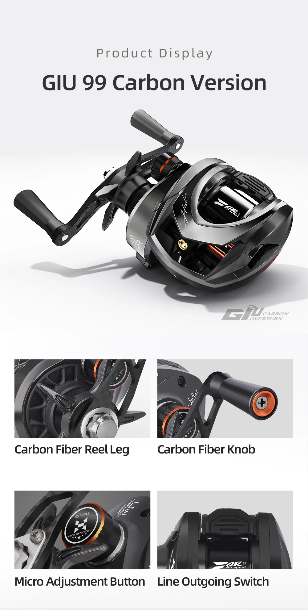 Magnetic Brake 8.1:1 Ratio 4KG Drag Power Baitcasting Fishing Reel