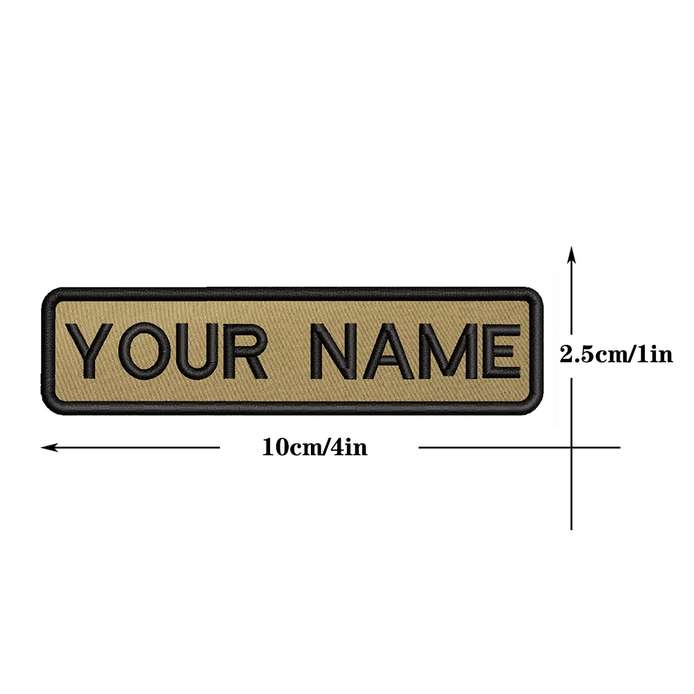 Your Text Name Patches Embroidered Personalized Stripes Badge Hook Backing  Or Iron On For Clothing,Uniform,Hat Morale,Dog Collar