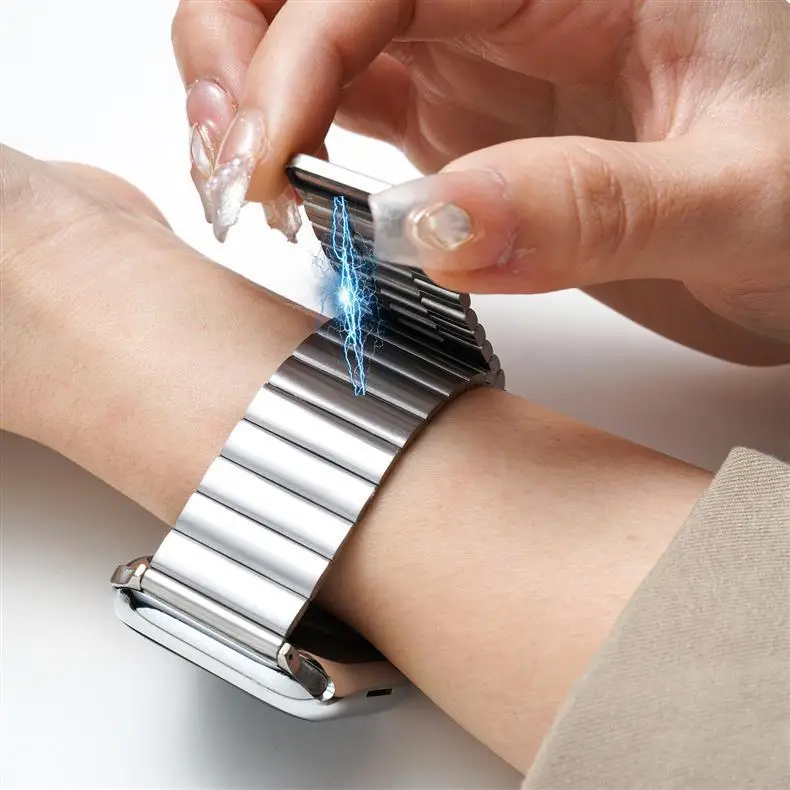 Stainless Steel Magnetic straps For Apple Watch Band 44mm 46mm 49mm 40mm 45mm 41mm 42mm Bracelet iwatch Series 10 9 8 SE ultra 2 6 Stainless Steel Magnetic straps For Apple Watch Band 44mm 46mm 49mm 40mm 45mm 41mm 42mm Bracelet iwatch Series 10 9 8 SE ultra 2 – Bild 6