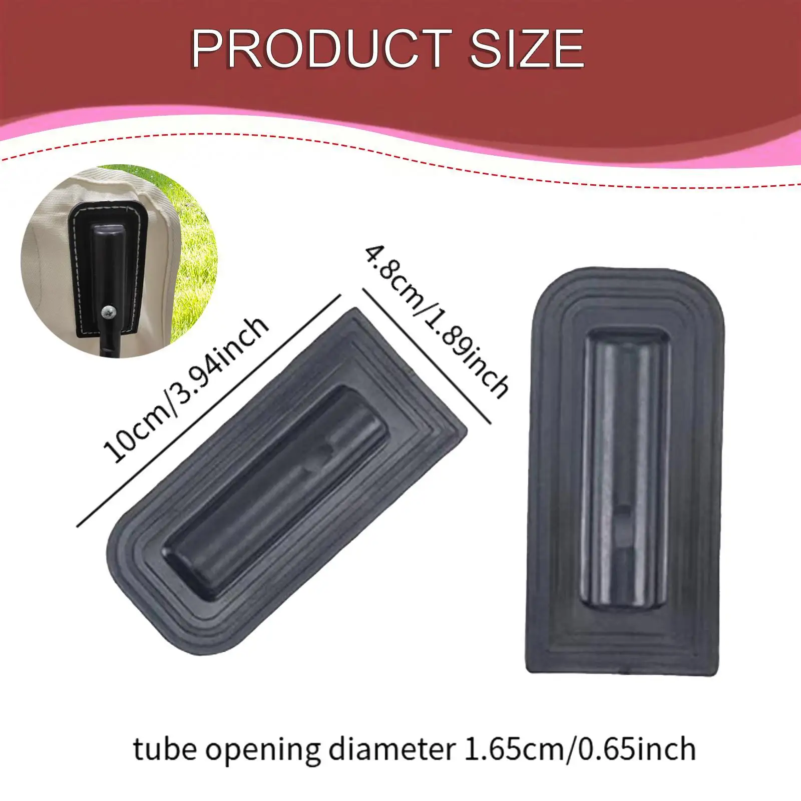 Portable Backrest Tube Cover Camping Chair Connector Lightweight Repair Part for Outdoor Folding Beach Seat
