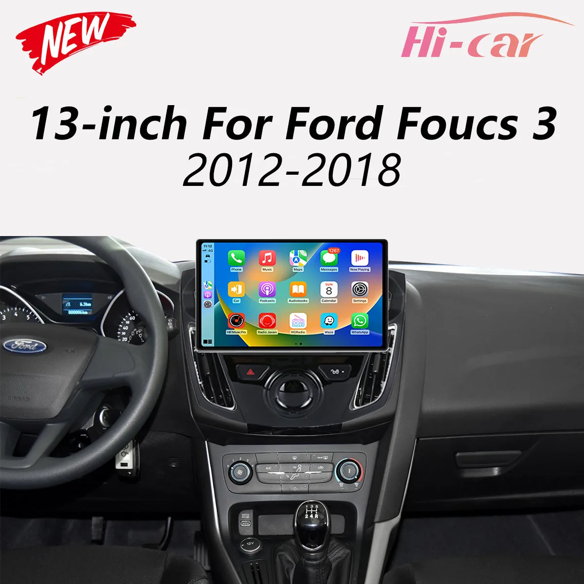 9 Inch Scherm 8GB 256GB 9.7'' Autoradio Android 13 GPS Für Ford
