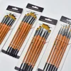 6pcs Professional Artist Paint Brush Set Round/Flat/Angular/Filbert Tips Anti-Shedding Nylon for Acrylic Oil Watercolor Painting 1