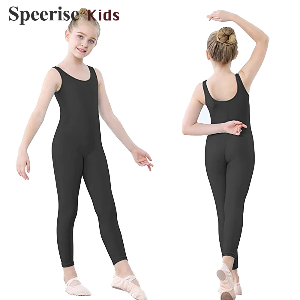 Spandex Ballet Tank Unitard For Kids Sleeveless Dance Costumes Art Gymnastics Suit Jumpsuits Cosplay Girls