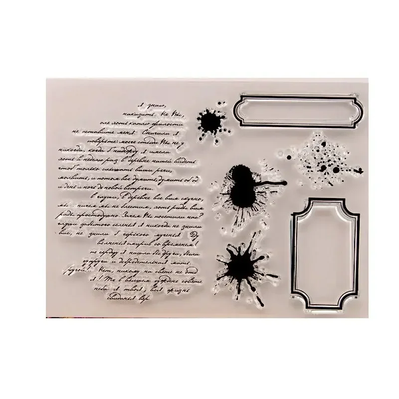 Text label Clear Stamp Transparent Silicone DIY Stamp Seal Sheet for Scrapbooking Making Album Photo Handmade Decoration for clear stamps, clear rubber stamps