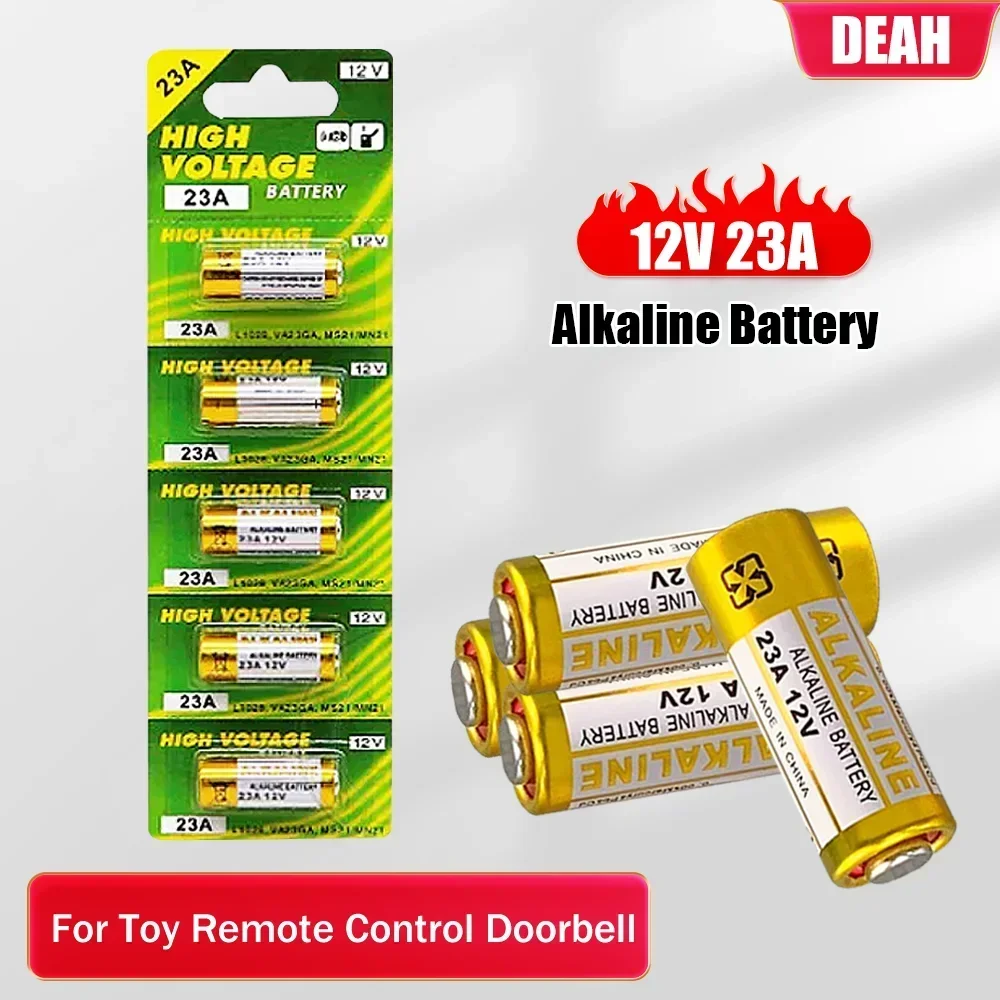 Alkaline Battery Disposable Battery 5PCS 12V 23A A23 For Doorbell Toy Remote Control 23GA A23S E23A EL12 MN21 MS21 V23GA L1028 GP23A LRV08 Dry Cell