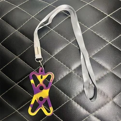 Hands - Free Universal Phone Lanyard with Silicone Holder and Secure Patch (Mixcolor)