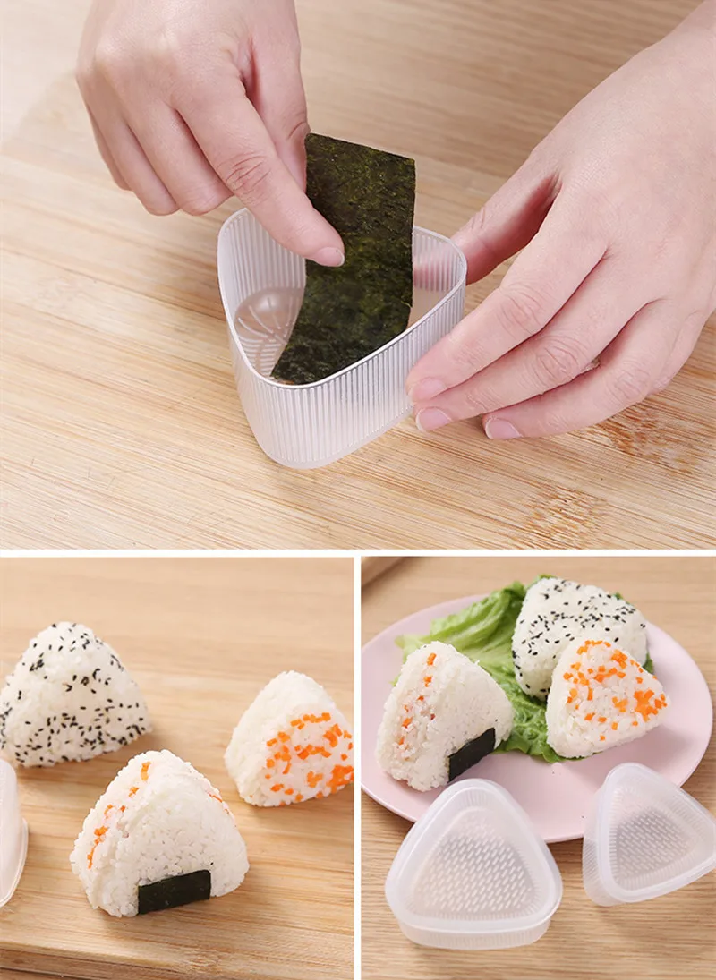 Dropship Set Of 7 Triangle Sushi Mold; Sushi Mold Rice Mold DIY
