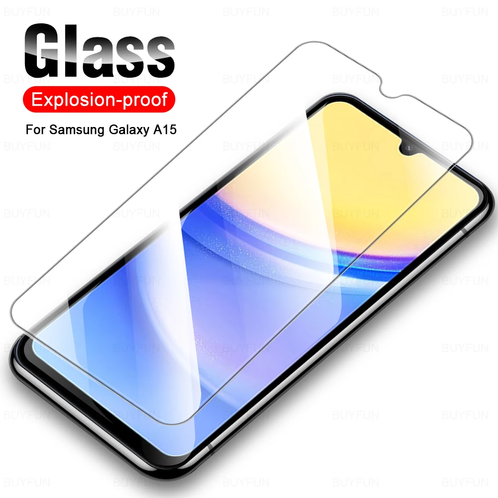 

Закаленное стекло 9H с полным покрытием для Samsung Galaxy A15 5G, защитная пленка, защита от царапин, передняя защита экрана