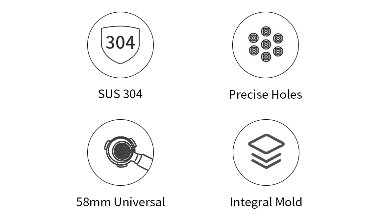 Description Picture 5 of itemCoffee Filter Basket 58MM AEX Precise 18g 22g With Puck Screen For Bottomless Portafilter Espresso Machine Barista Accessories