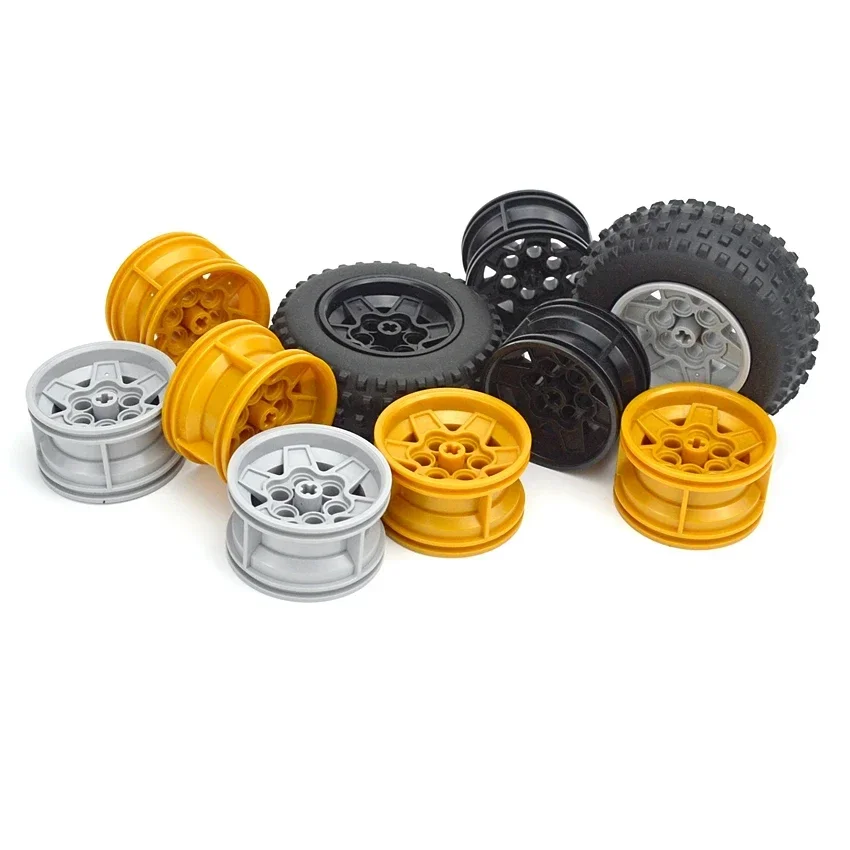 Construction Building Blocks Wheel Hub Technical Tire DIY Bricks Car Truck 69909 56908 32019 86652 56908 45982 41897 56908 54120 3