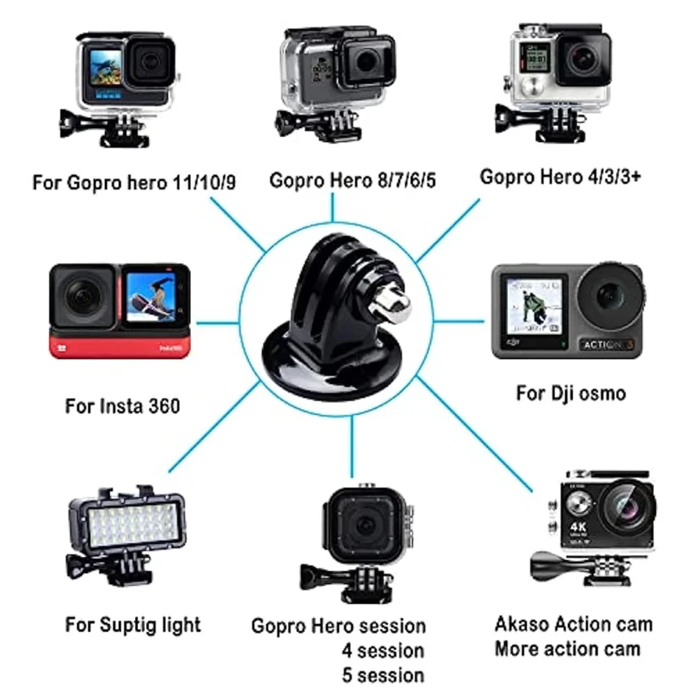 Selfie Stick Desktop Treppiede Ve Adattatore Base per GoPro Hero 13 12 11 10 9 Insta360 SJCAM AKASO Osmo Action Camera Accessori  44