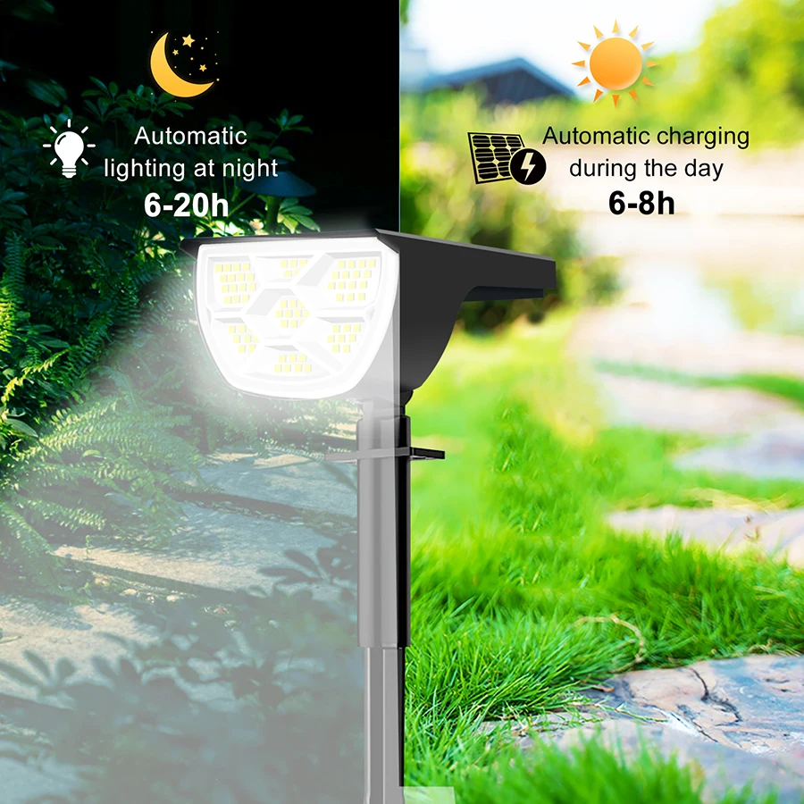 Solar lights 72/68 LED Solar Landscape Spotlights Lights Outdoor 2-in-1 Garden Outdoor Solar Powered Wall Light 3 Mode Front Door Backyard
