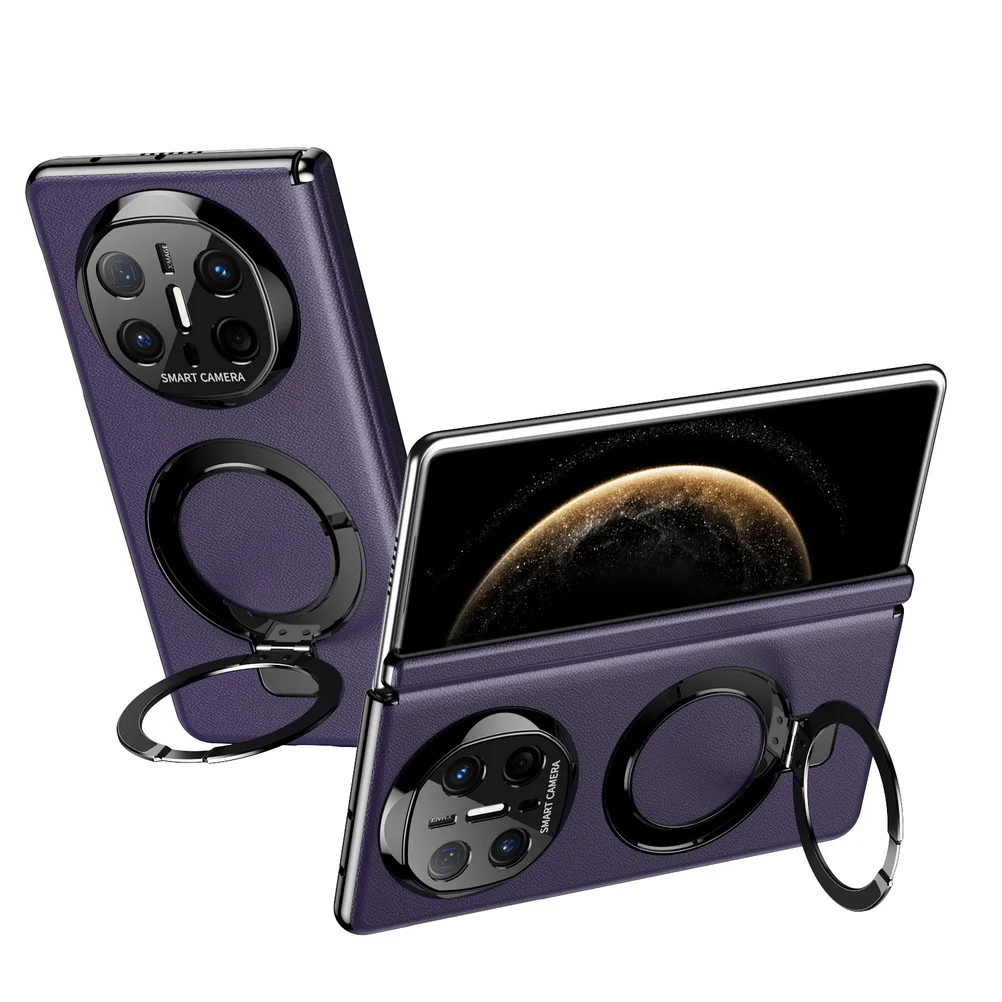Luxury Leather Rotatable Multi-Functional Magnetic Stand Case with Camera Protection