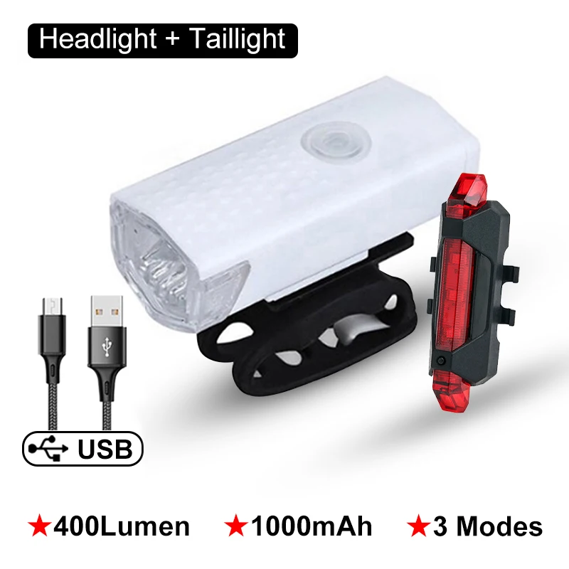 Rechargeable Bike Front Bicycle Lights Front Back Rear Taillight  MTB Road Bike Headlight Bicycle Accessories Ciclismo Фонарик