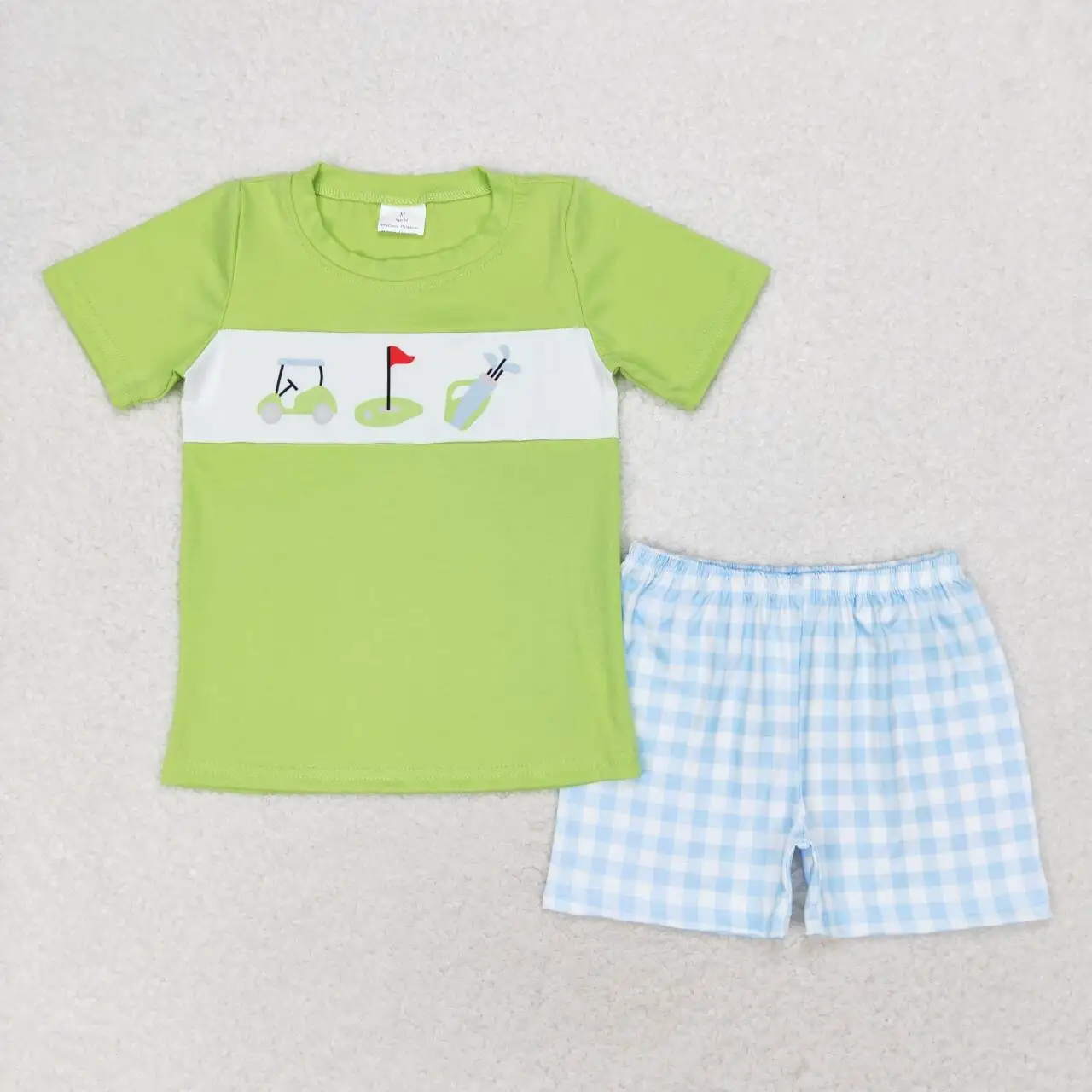 Summer boys short-sleeved shorts suit golf sightseeing car clothing wholesale infant boys clothes
