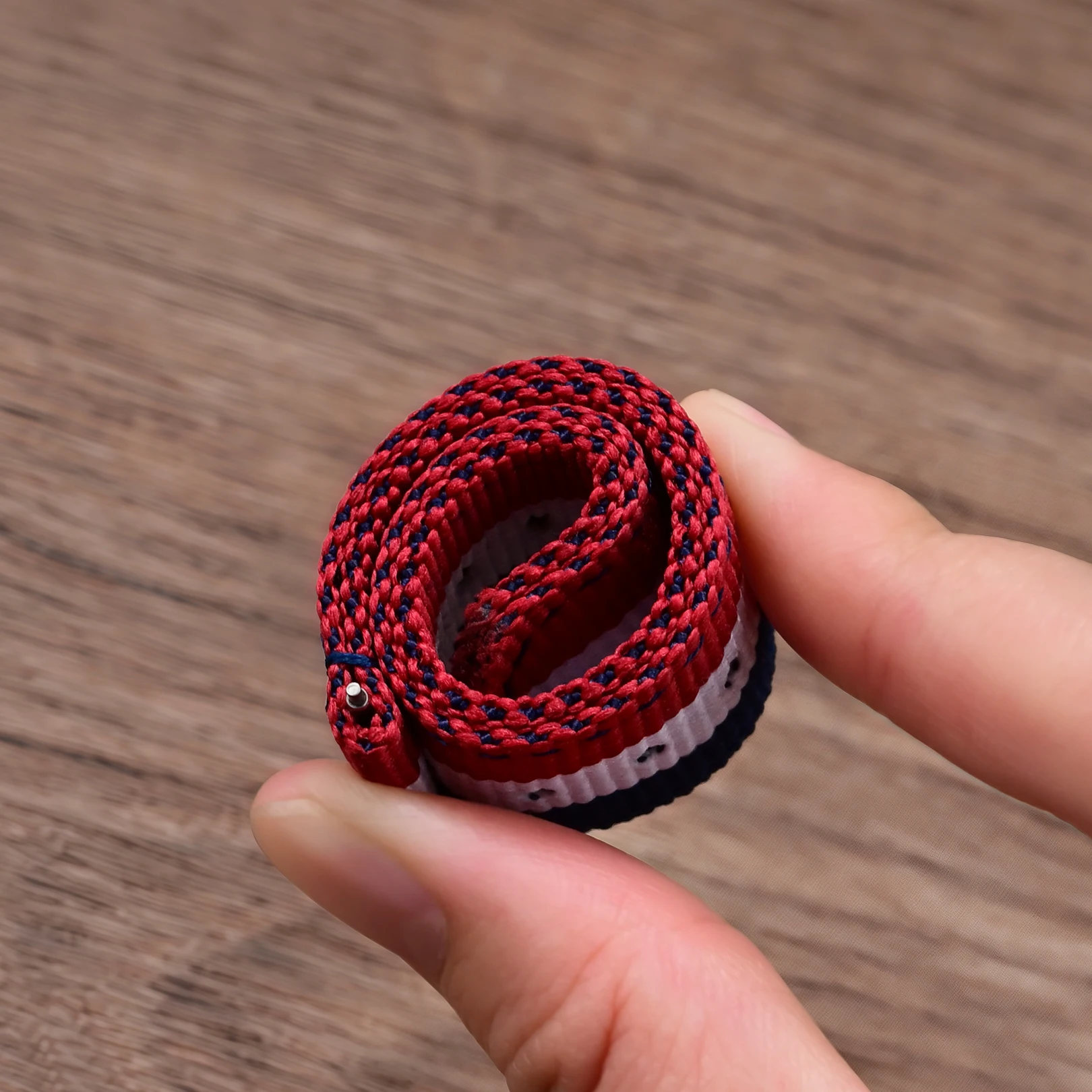 Enhanced Intercolor Striped Quick Release Nylon Watch Strap