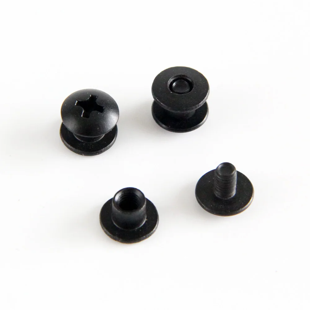 Short Post Chicago Screw Set Cross Headed Black Steel for DIY Kydex Sheath Holster Bolts And Nuts