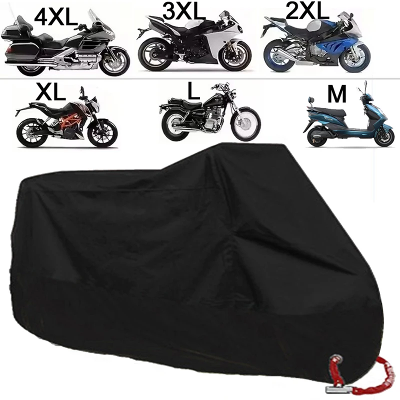 Premium Silver Motorcycle Cover - Waterproof, UV Protection, Outdoor Dustproof, Rain Resistant
