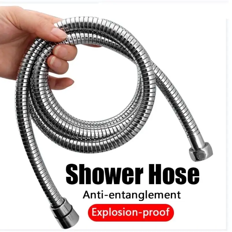 Stainless Steel Flexible Shower Hose Chrome Shower Tube Water Hoses