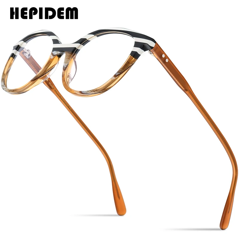 

HEPIDEM Multicolor Acetate Glasses Women Retro Square Eyeglasses Men Optical Optical Spectacles Myopia Eyewear H9298