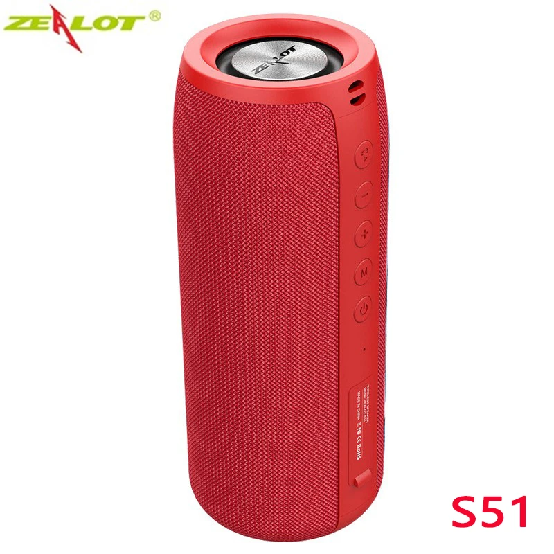 ZEALOT S51 беспроводной сабвуфер портативная Bluetooth-колонка уличная спортивная