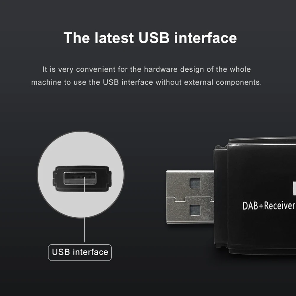 DAB + 박스 라디오 리시버 어댑터, DAB + 리시버 USB 인터페이스, 자동차 라디오 안테나 리시버, 안드로이드 5.1 이상