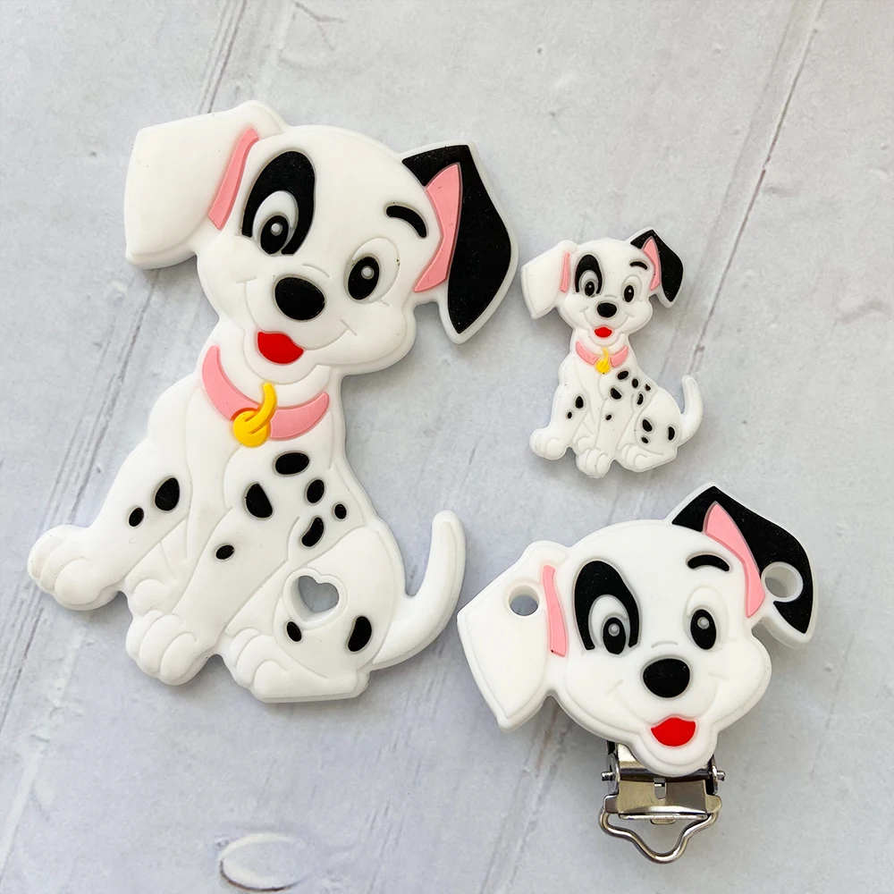 1/3/10pcs Cartoon White Dog Silicone Beads BPA Free  Rodent Teeth Chew Beads DIY Baby Silicone Pacifier Chain Accessories 3