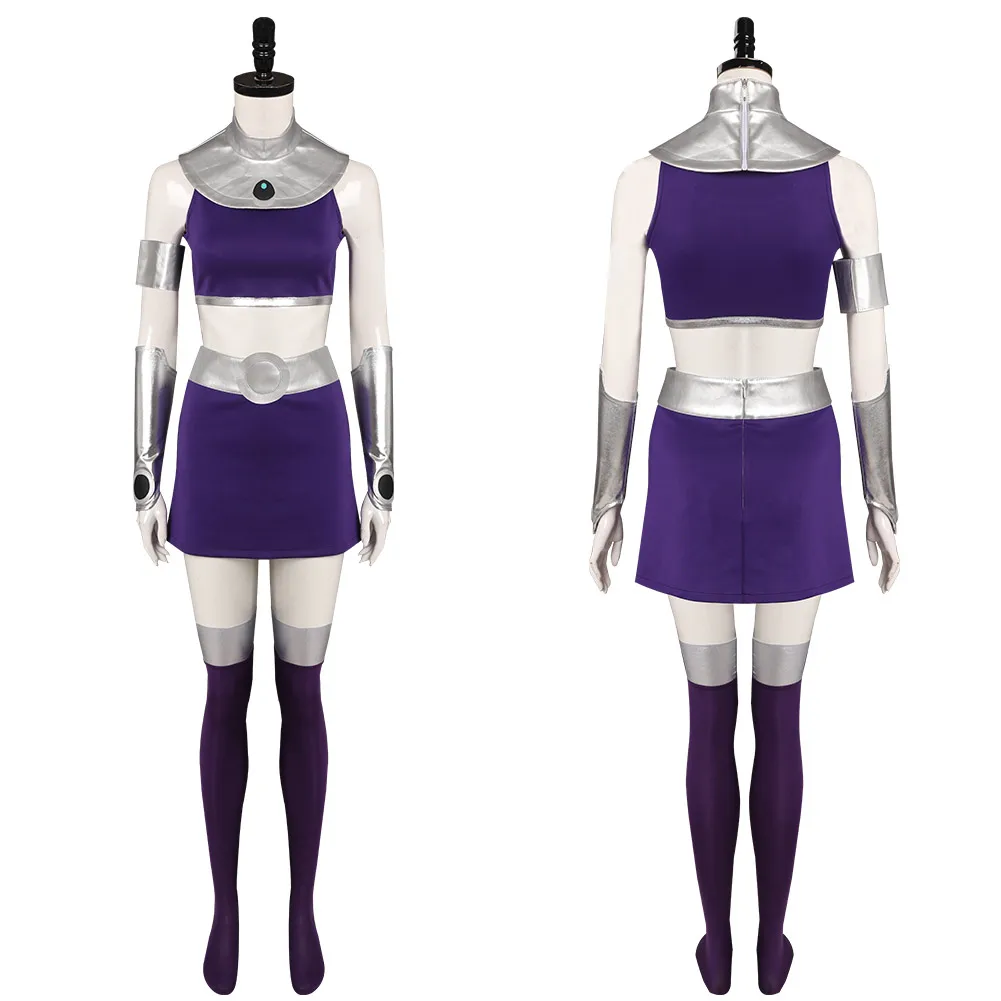 

Starfire Cosplay Costume Dress Outfits Halloween Carnival Suits