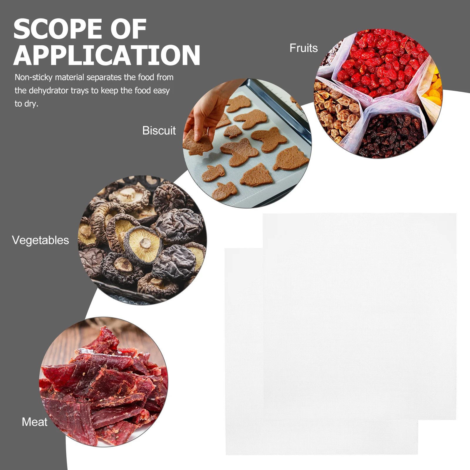 

6 шт., силиконовые коврики для сушки фруктов