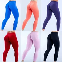 Dynamic Leggings Women Curl Up Seamless Yoga Pants High Quality Leggings Low Ribbed Fitness Pants High Stretch Fitness Tights 1