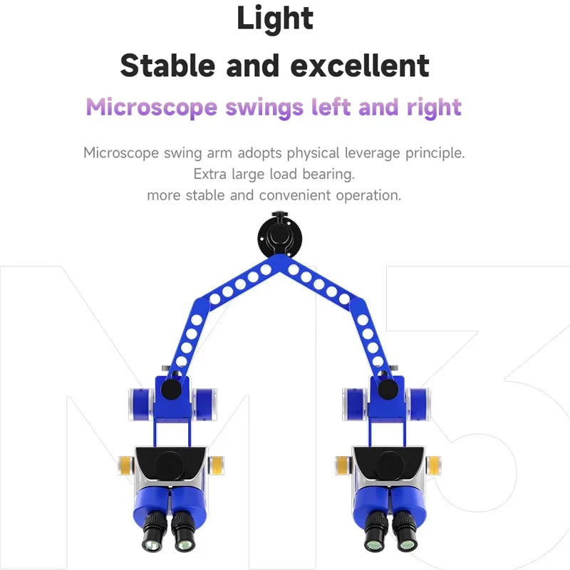 MECHANIC M3 현미경 스윙 암 360 °   움직일 수 있는 보편적인 금속 부류 알루미늄 합금 망원경 접히는 란 부류