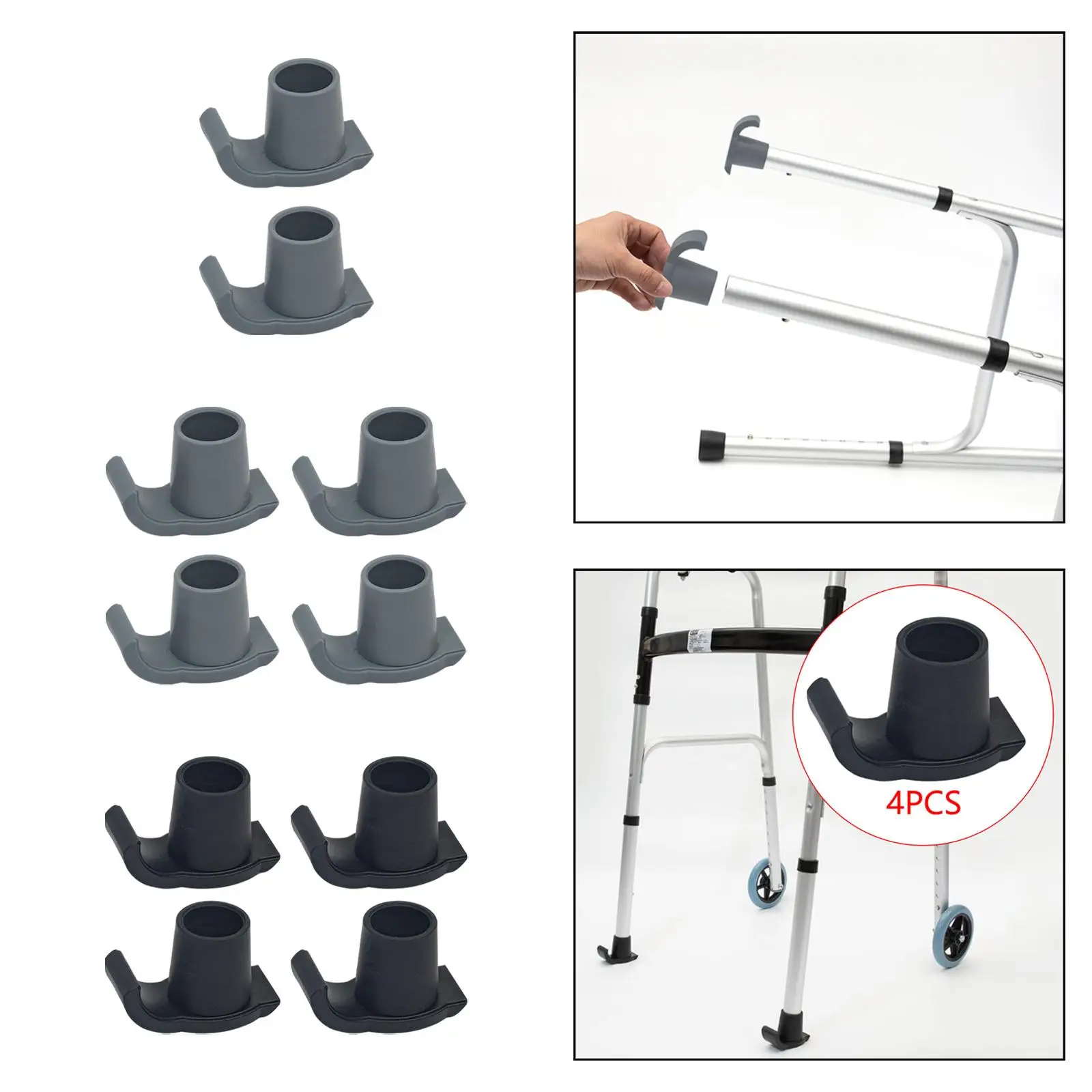 Walker Glides Rubber Feet Tips Cap Walking Accessory walking stick attachment