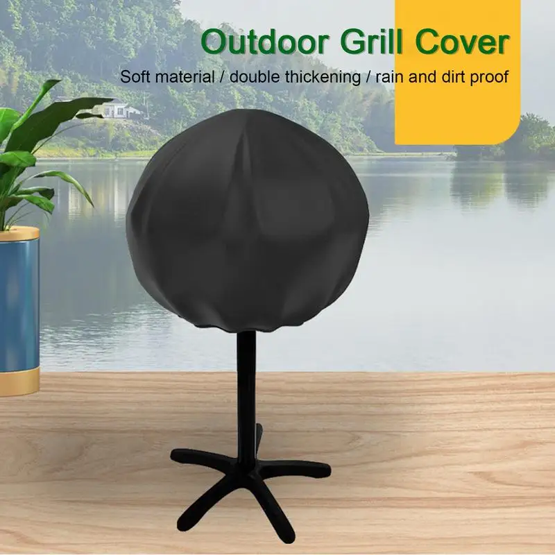 BBQ grill Cover Outdoor Dust Waterproof small Grill Cover Rain Protective Outdoor Barbecue Round