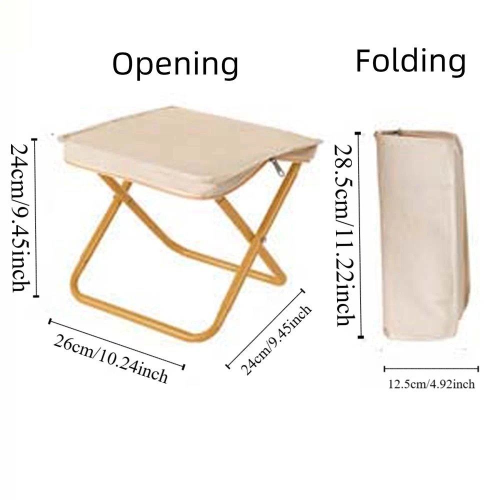 Ultra-light Folding Stool Oxford Cloth Wear-resistant Camp Chair Anti-splash Water Strong Load-bearing Outdoor Picnic Bench