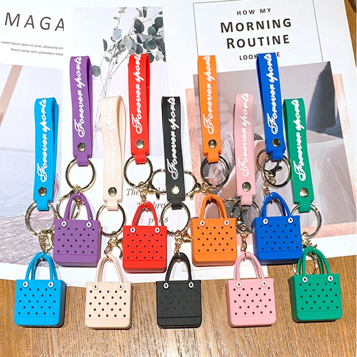 Portachiavi Sportivo A Tema Tennis Con Portamonete - Accessorio Per Donna, In PVC, Design Cartoon