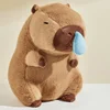 20cm Cute Snotty Capybara Plush Pillows Simulation Animals with Stretchable Nasal Mucus Soft Stuffed Plushy Doll Kid Gift 1