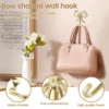 1/2Pcs Coat Hook Brass Retro Gold Bow-Shape Decorative Hook Wall-Mounted Clothes Rack for Home Bathroom Bedroom Towel Hooks 4