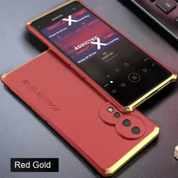 Enhanced Shockproof Metal Armor Case with Aluminum Frame and Hard PC Cover for Honor 100 (Red Gold)