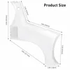 1Pc Men Beard Comb Hairdressing Beard Care Transparent Appearance Moustache Moulding Comb Shaping Styling Template Ruler combs 6
