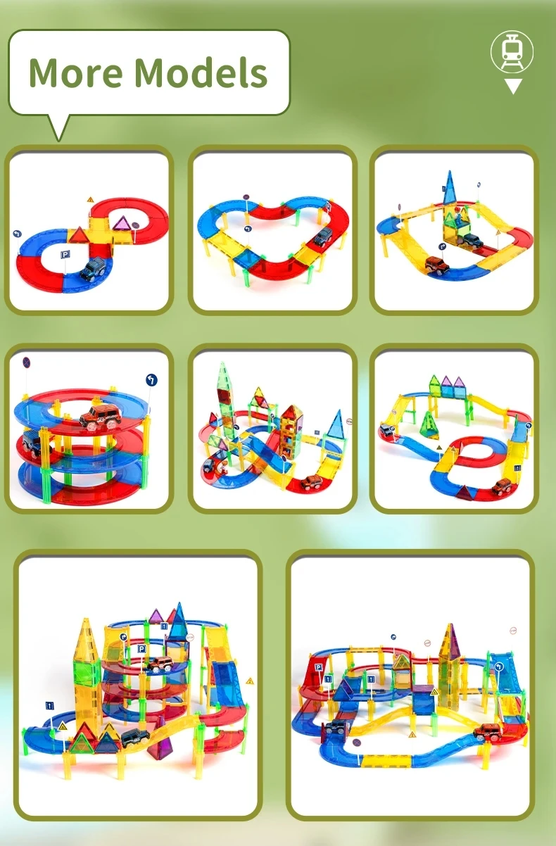 Romboss Orbit Magnetic Children\'s Toys Plastic Material Lightweight track Splicing Magnetic Kid Toy Children\'s Birthday Gifts